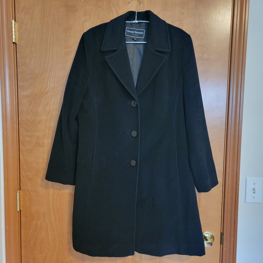 George Simonton Wool Blend Trench Coat